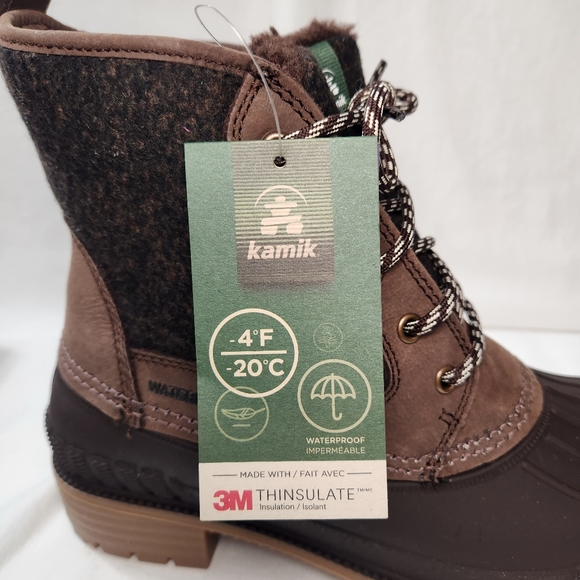 Kamik siennamid dark brown women's boot size 10. New with Tags - Picture 2 of 8